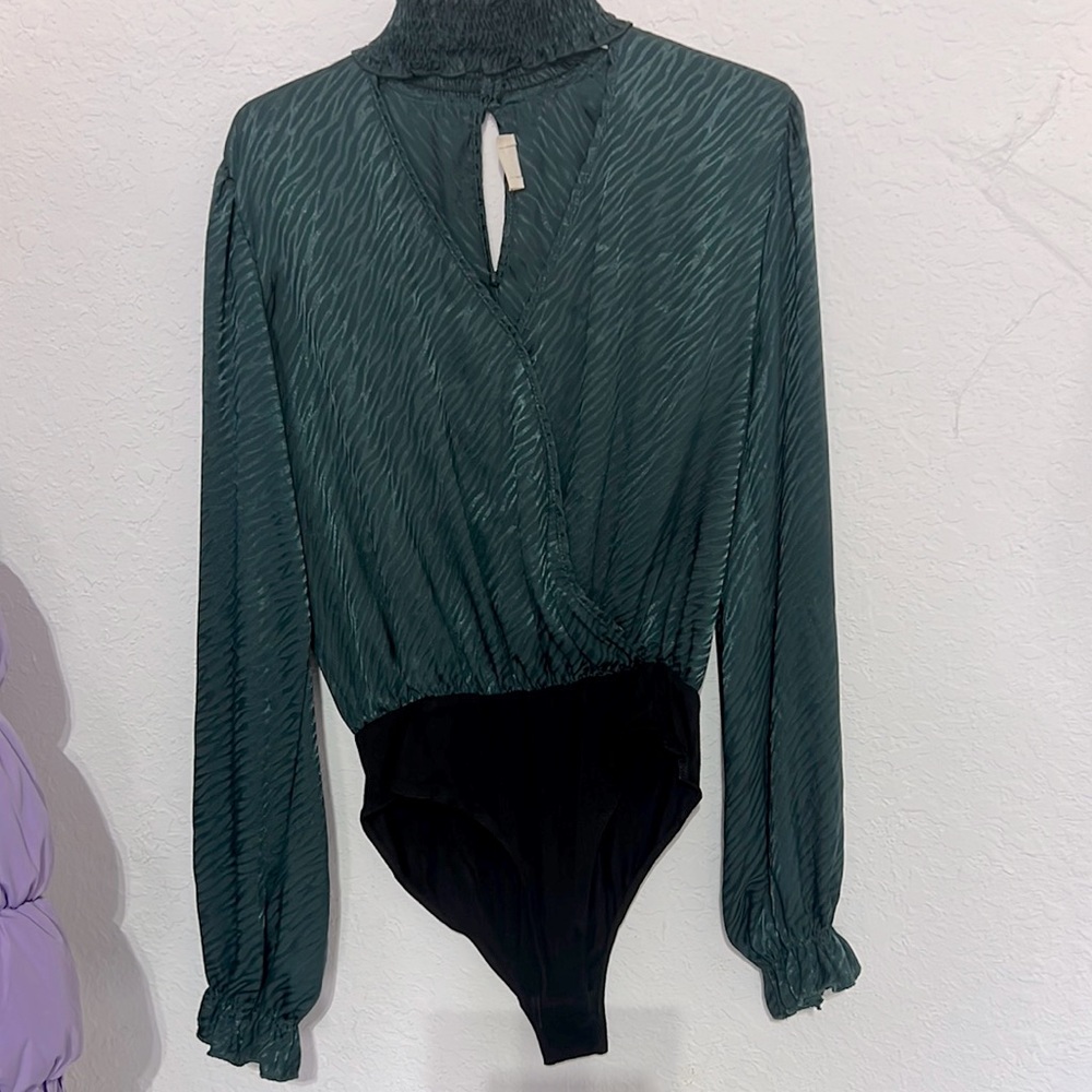 NWT size small Teal Mockneck Bodysuit